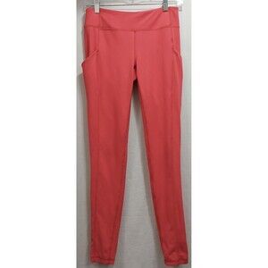 GAP FIT WOMEN'S LEGGINGS SZ S X 30" PINK CORAL HIDDEN POCKETS CUTE EUC